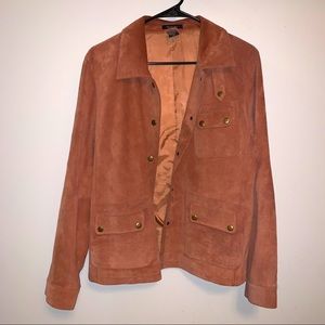Mel & Lisa Peach Suede Jacket Size 12